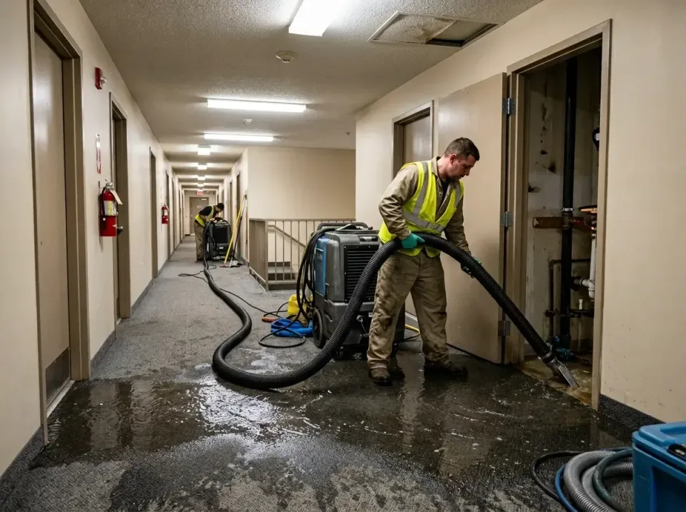 multi-unit-apartment-hallway-f-005 — frequently asked questions, Emergency Burst Pipe Water Extraction & Removal in Holliday…